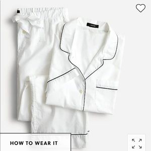 End-on-end cotton long-sleeve pajama set J Crew sizes L XL NWT